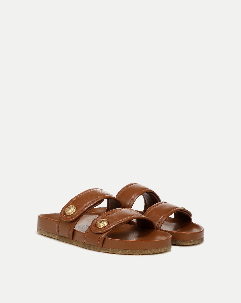 PERCEY LEATHER SLIDE SANDAL - 2