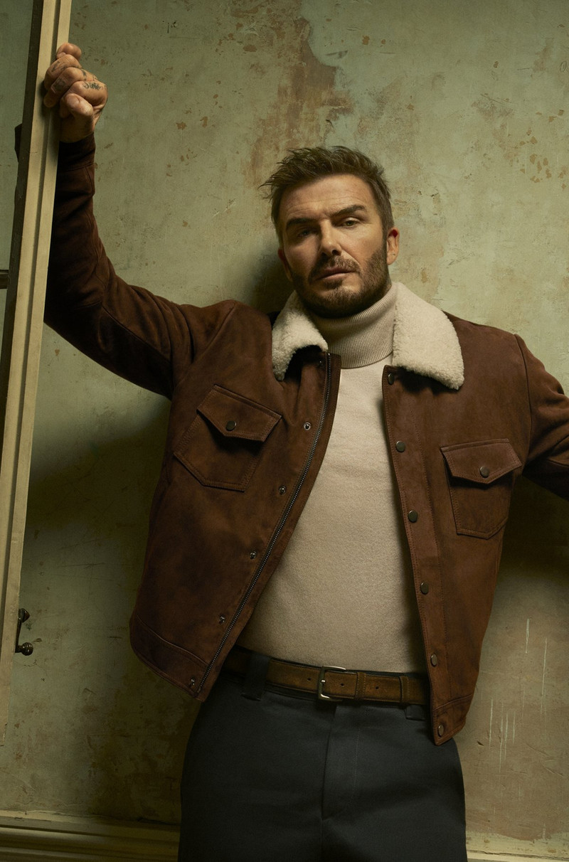 BECKHAM X BOSS LEATHER JACKET WITH FUR COLLAR 2