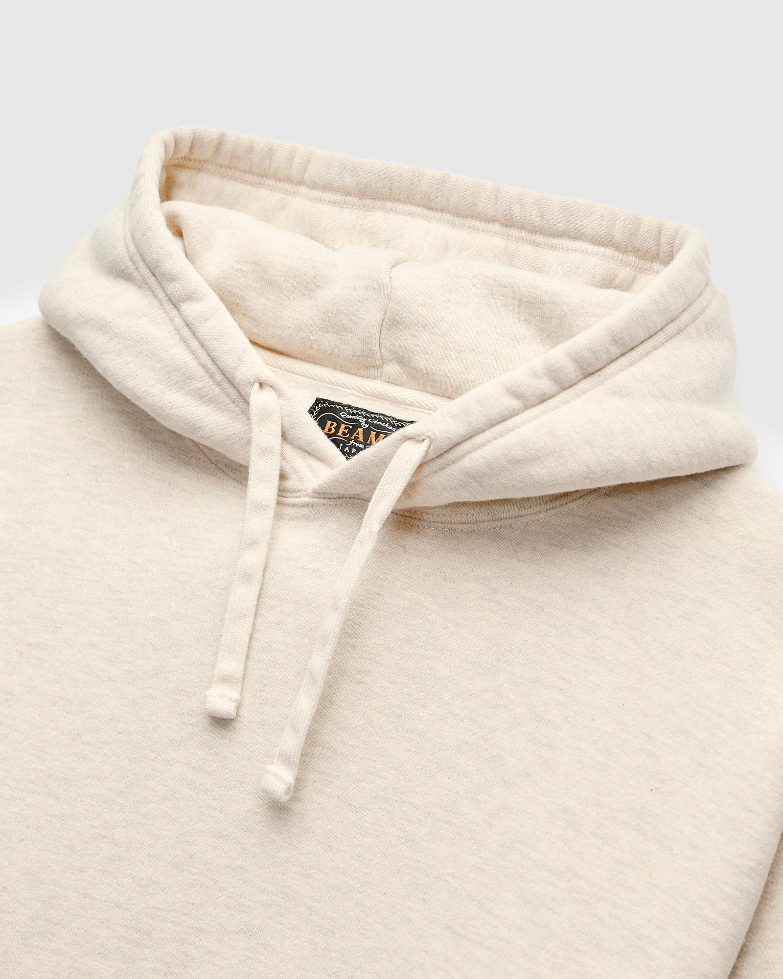Azuma-Knit Fleece Pullover Hoodie in Oatmeal - 3