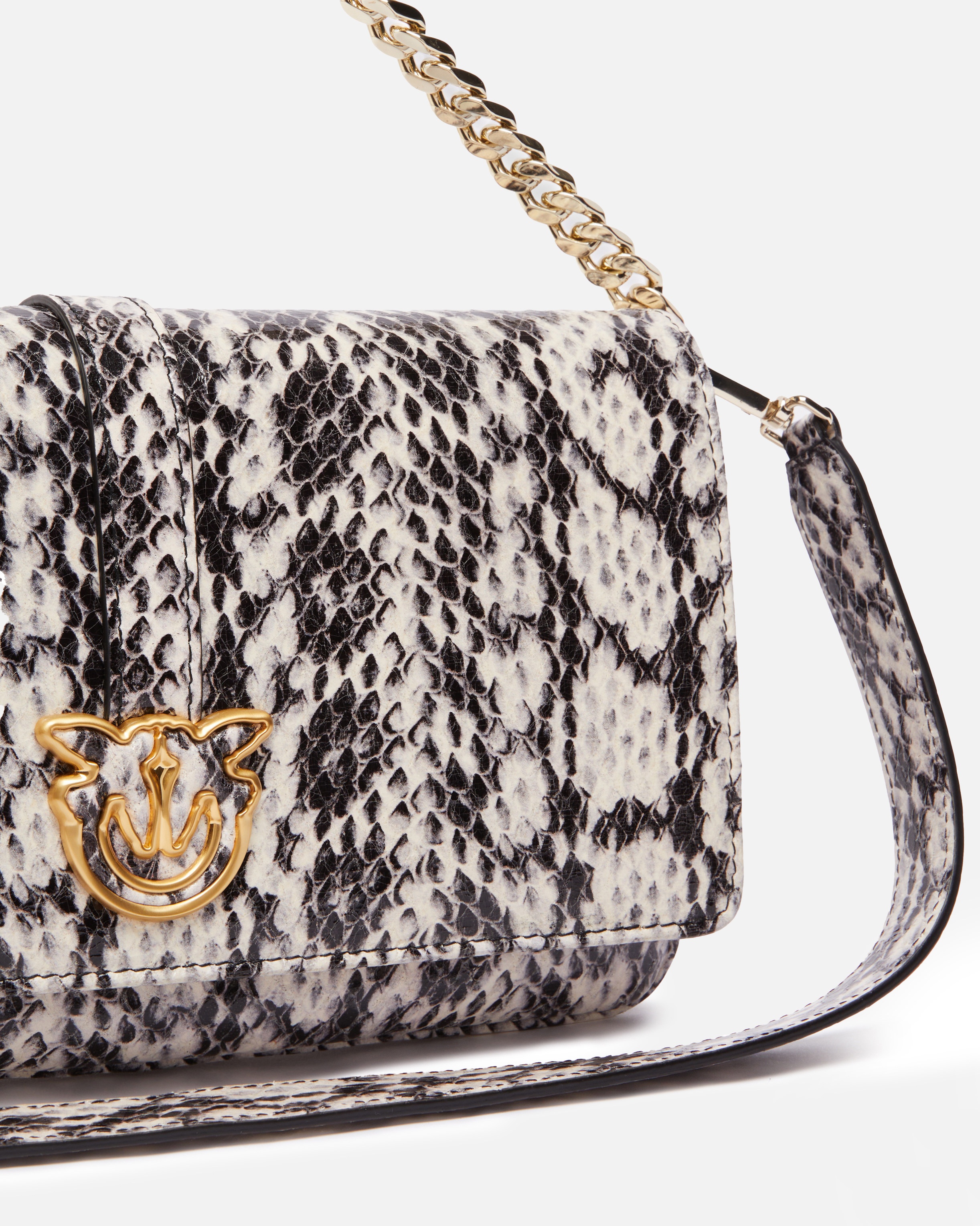REPTILE PRINT SHOULDER BAG WITH COMPARTMENTS PINKO GALLERIA - 3