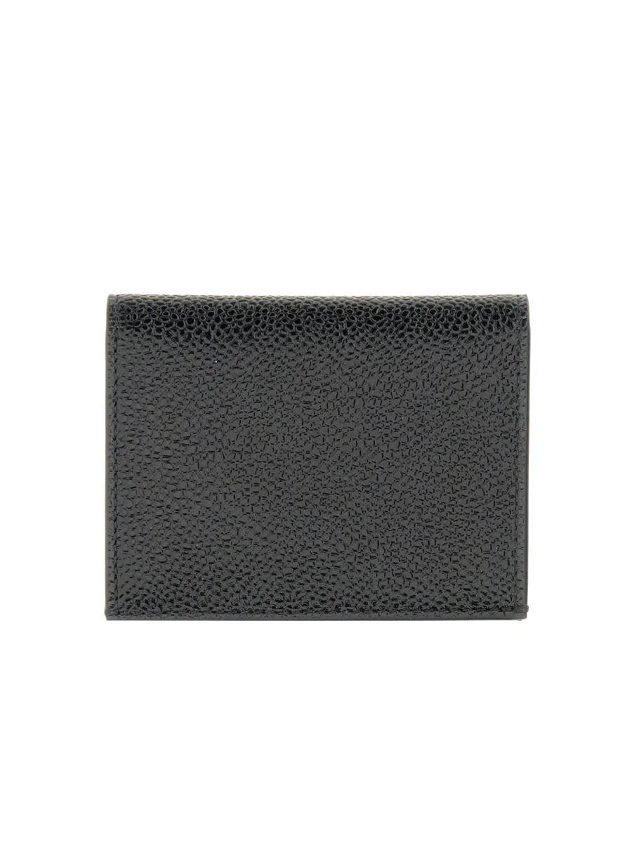 THOM BROWNE LEATHER CARD HOLDER - 1