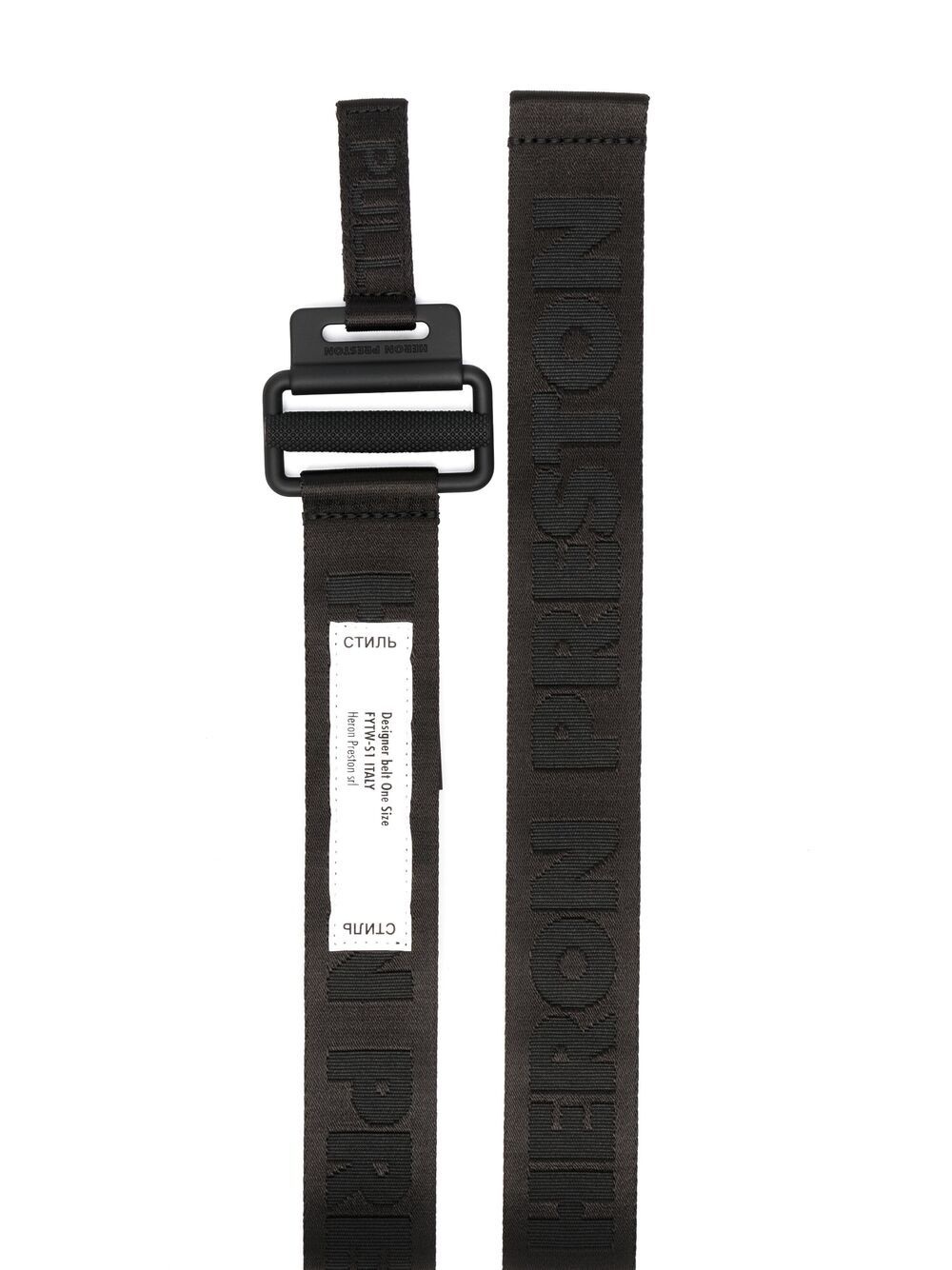 logo-patch buckled belt - 2