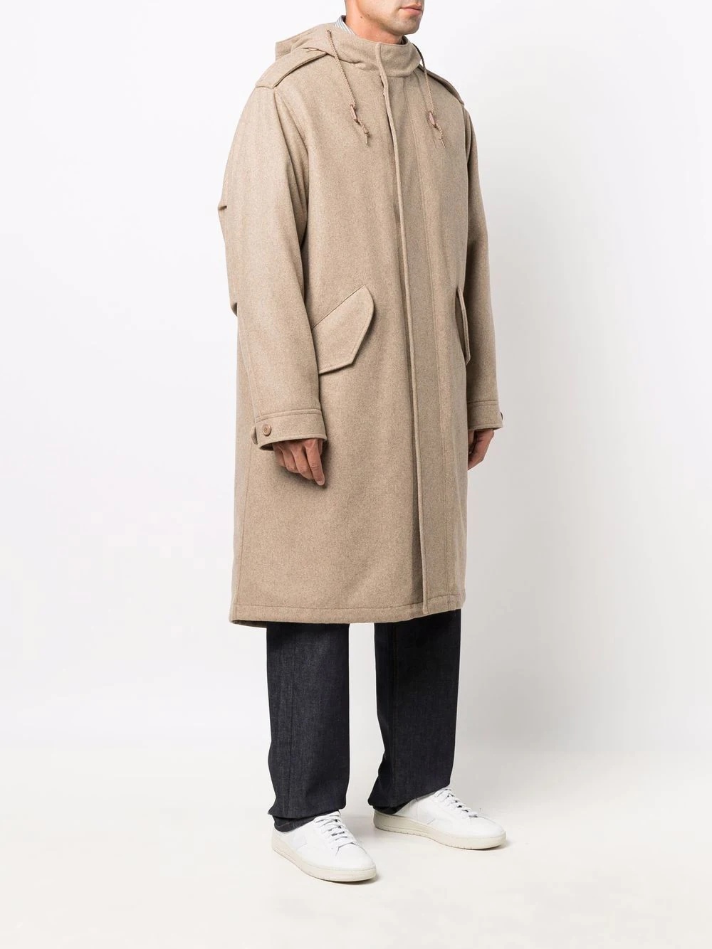 mid-length hooded duffle coat - 3