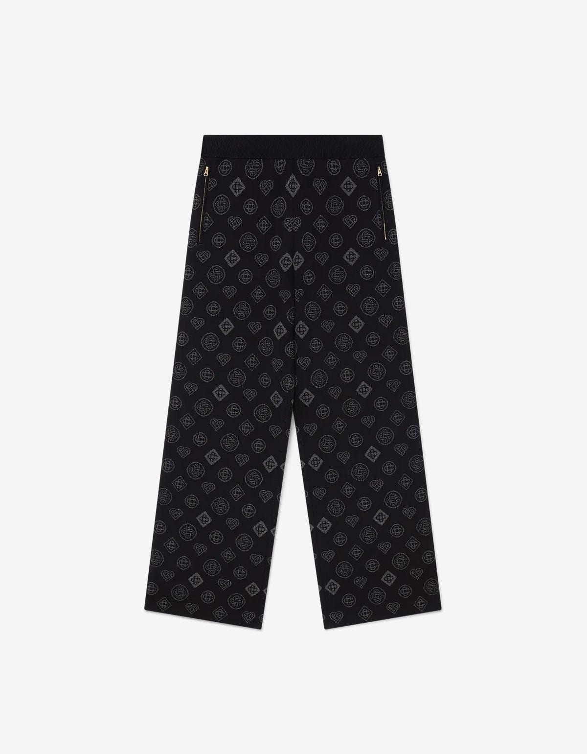 Casblanca Black Monogram Jacquard Trousers - 1