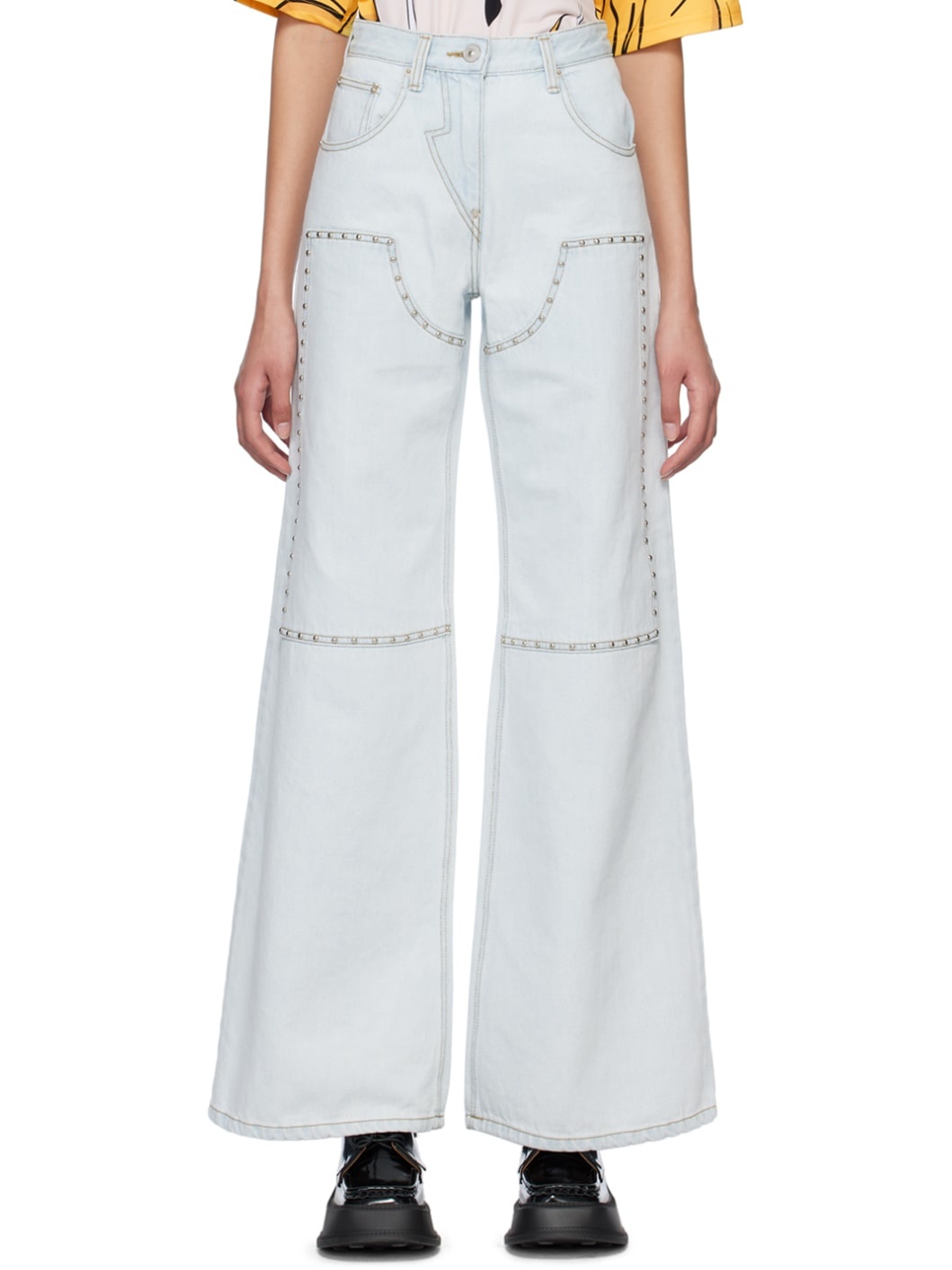 Blue Stud Jeans - 1