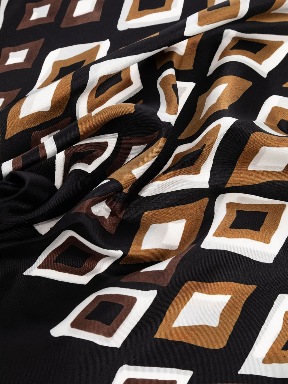 geometric-pattern silk scarf - 3