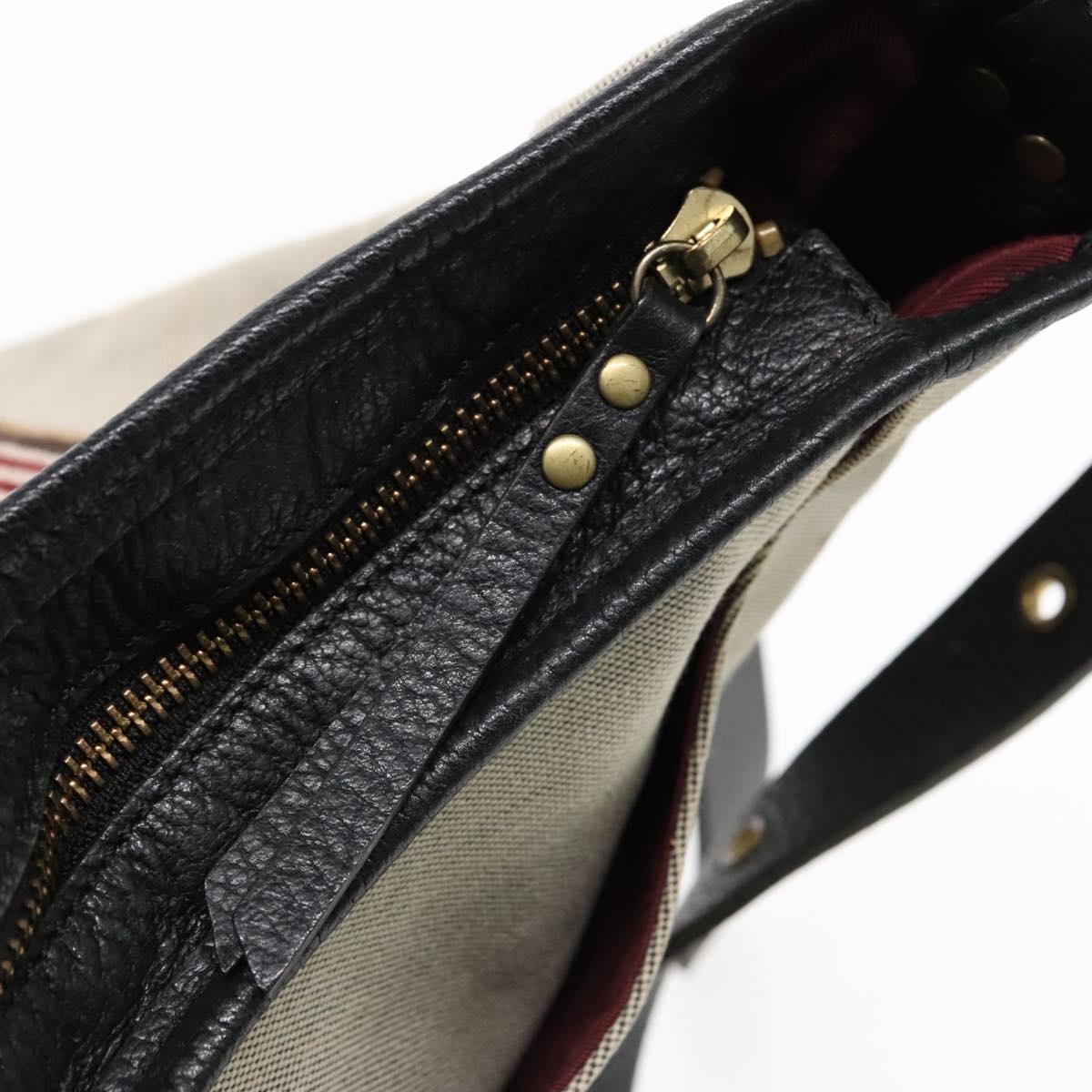 Burberry Blue Label Shoulder Bag Canvas Gray - 16