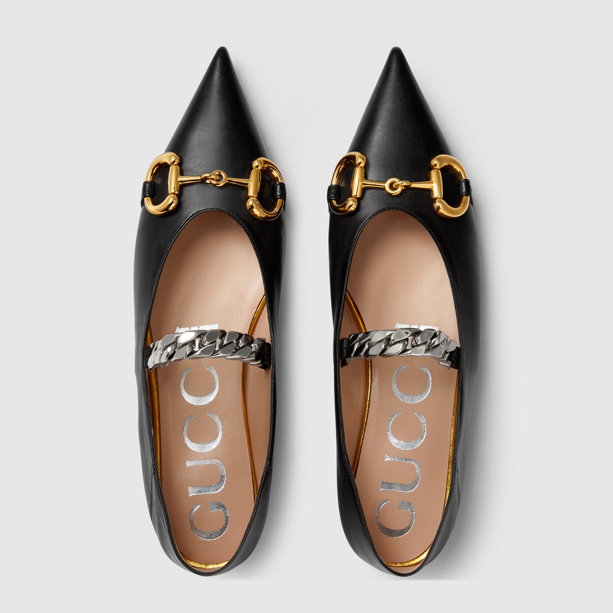 Women's leather ballet flat with Horsebit - 4