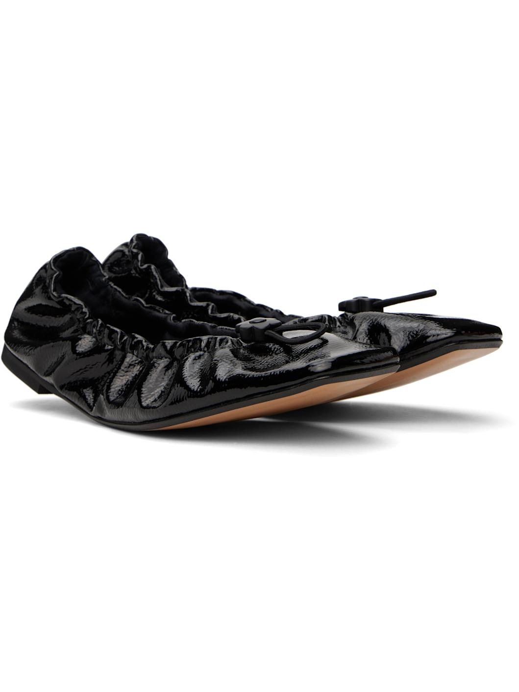 Black Orbella Ballerina Flats - 4
