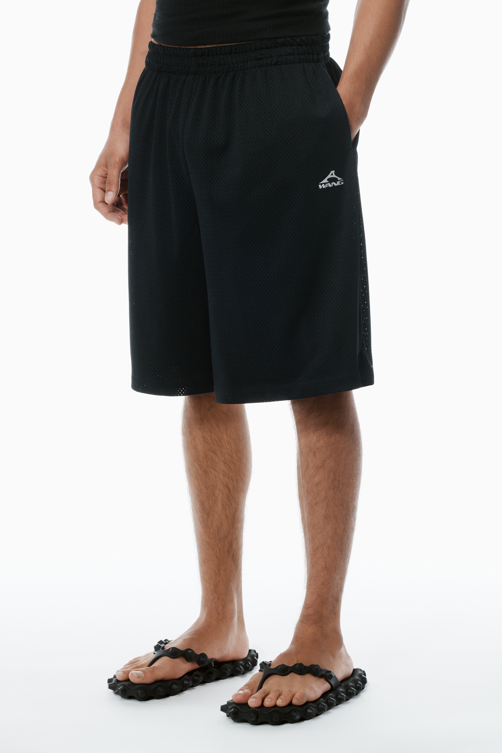 Athletic Mesh Logo Basketball Shorts - 3