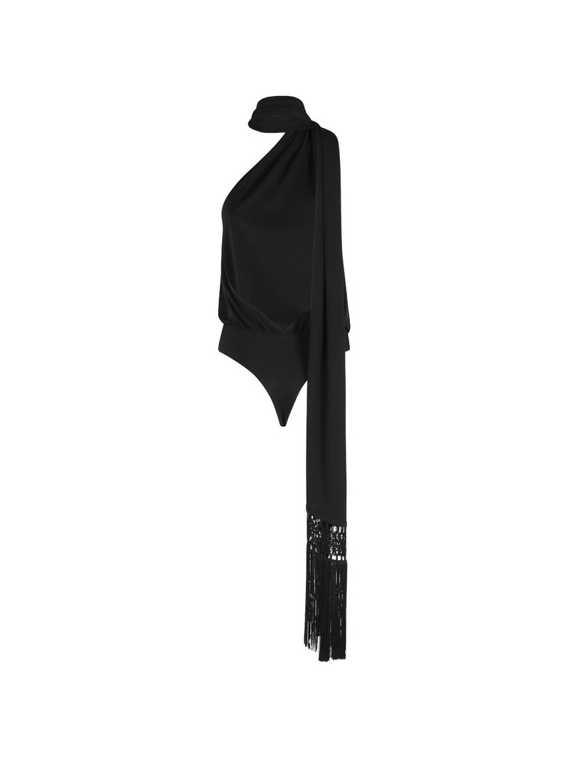 THE ANDAMANE one-shoulder fringed blouse outlook