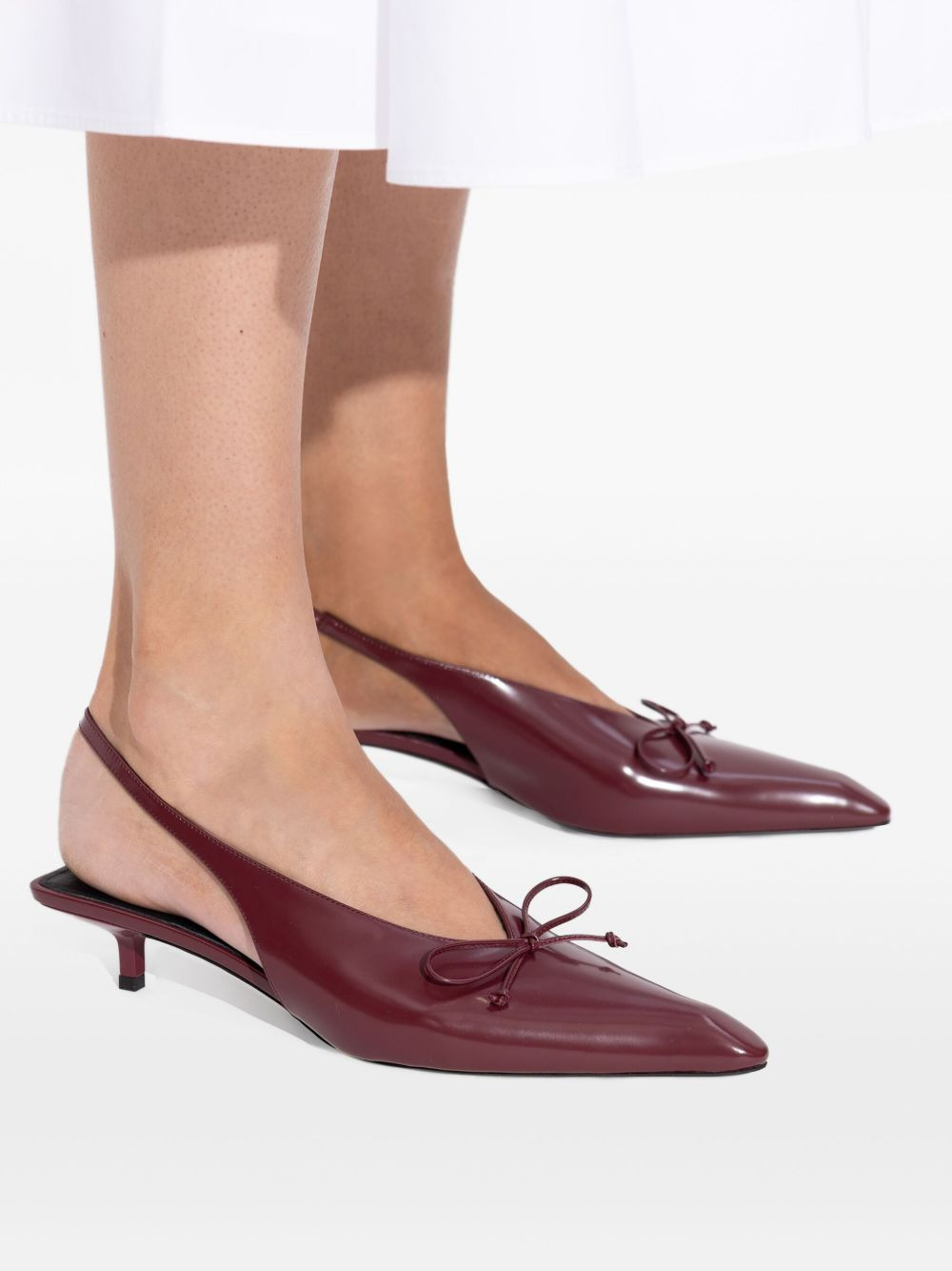 40mm Cubisto slingback bow pumps - 3