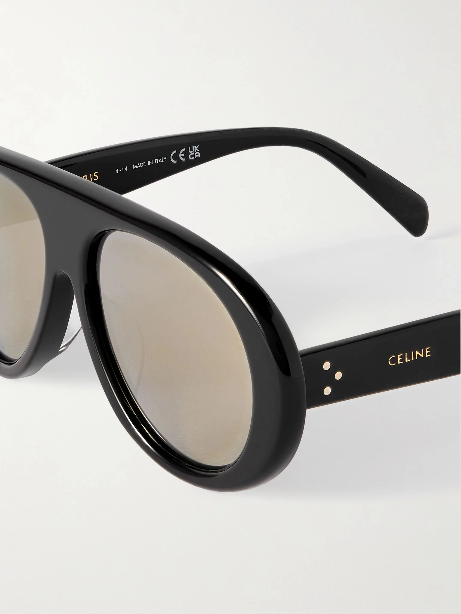 CELINE Aviator-style acetate sunglasses Black | REVERSIBLE