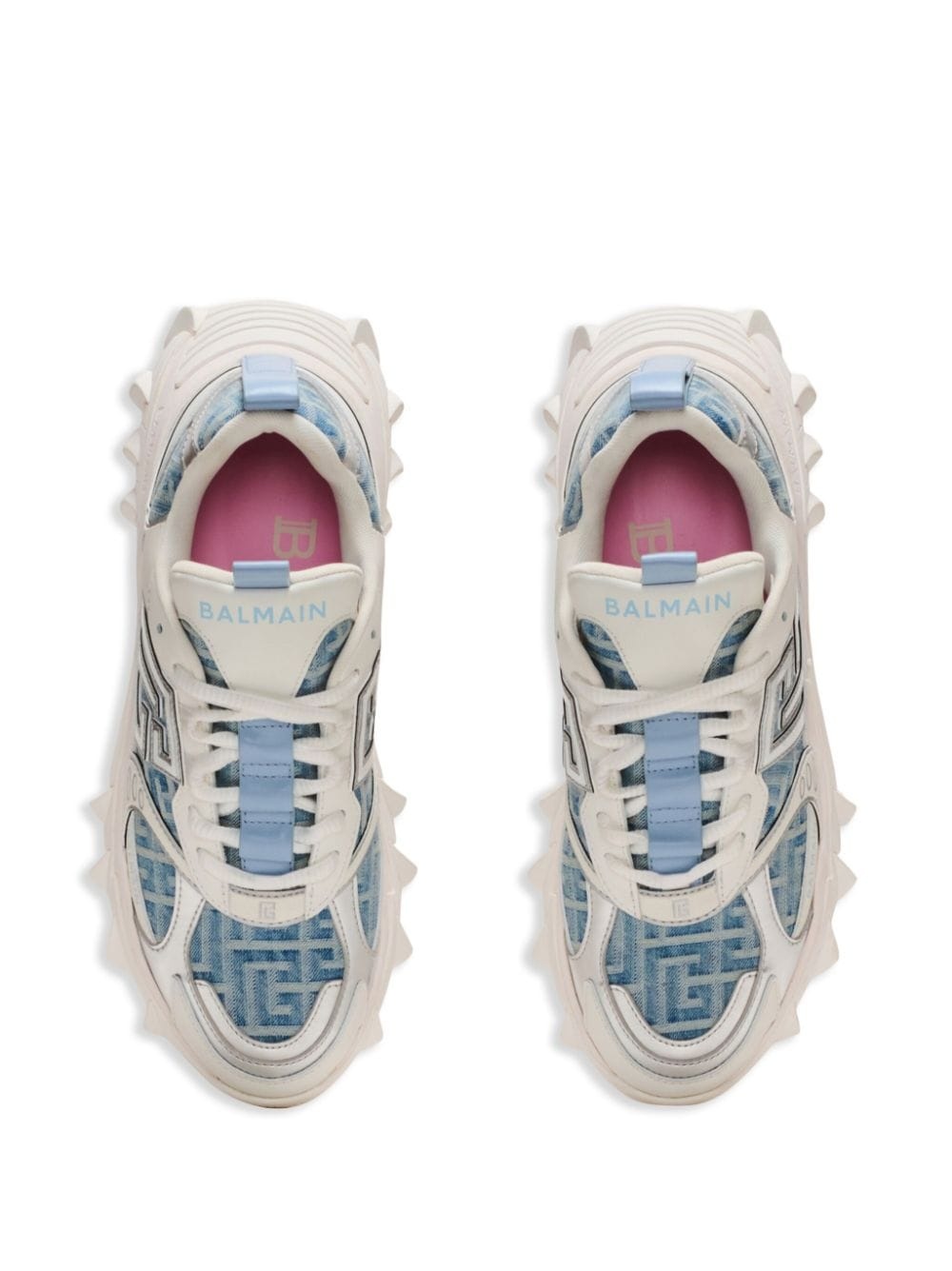 B-East monogram denim trainers - 3