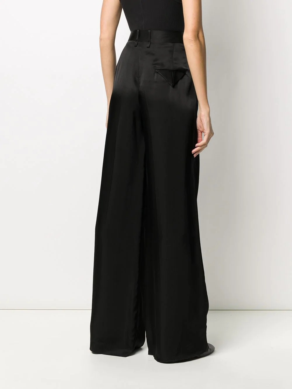 pleated wide-leg trousers - 4