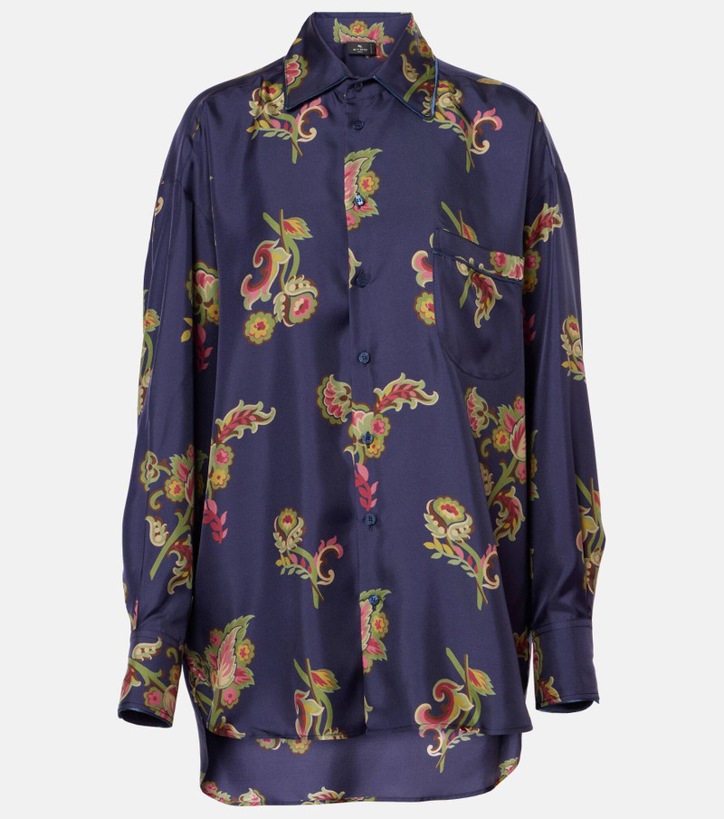 Printed silk shirt - 1