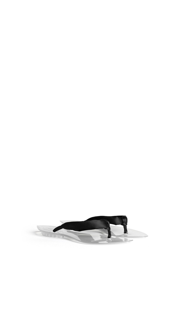 Alaïa INVISIBLE THONG MULES IN SATIN outlook