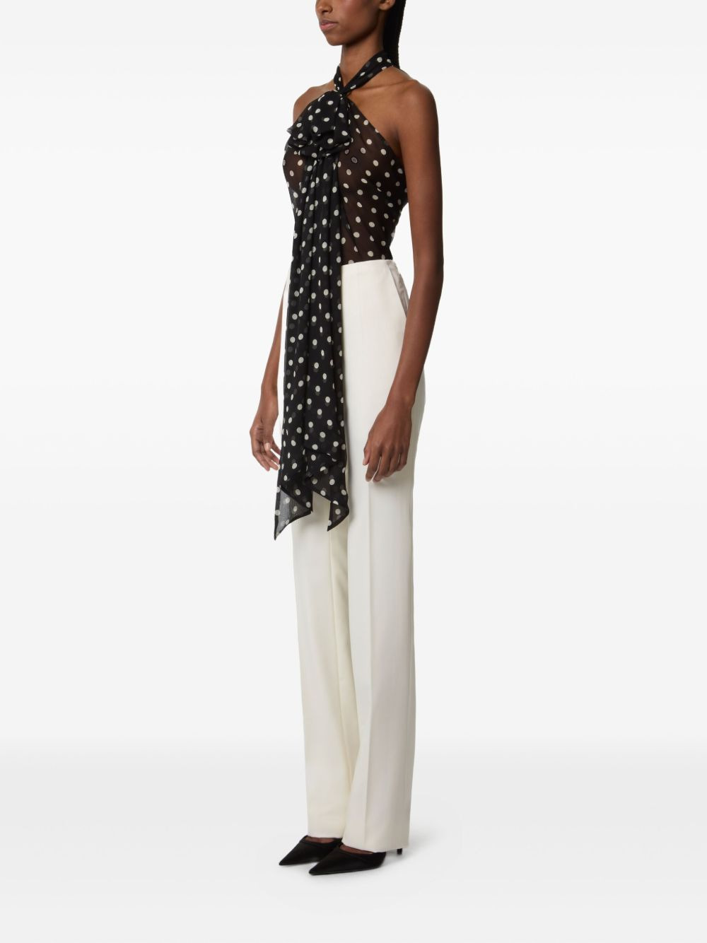 halterneck polka-dot top - 3