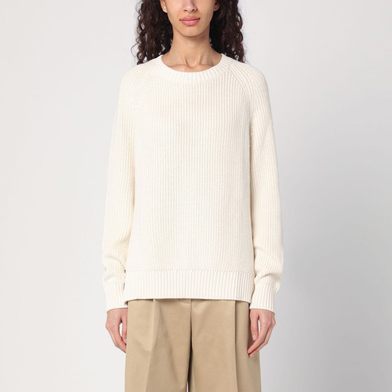 P.A.R.O.S.H. - P.A.R.O.S.H. Sweater cream in cotton and cashmere - 1