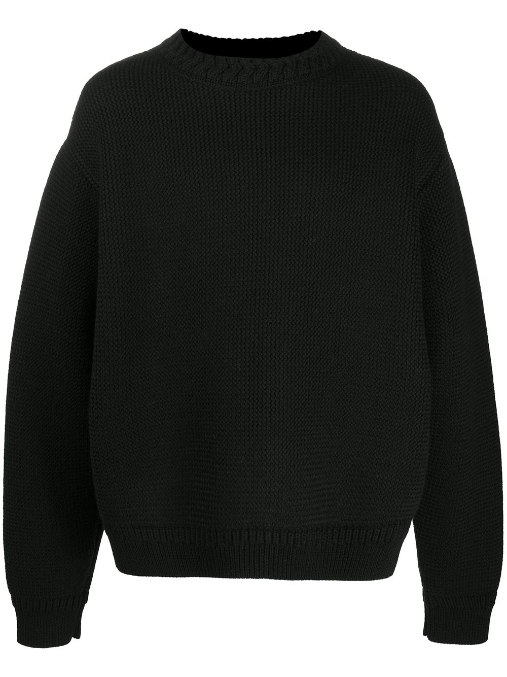 chunky-knit crew neck jumper  - 1