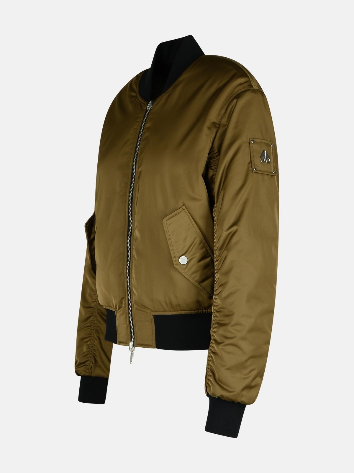 'JET' GREEN POLYESTER BOMBER JACKET - 2