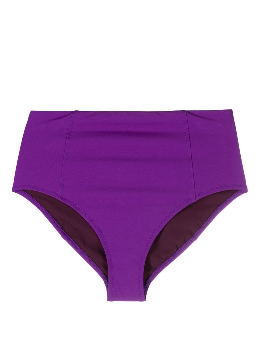 plain high-waist bikini bottoms - 1