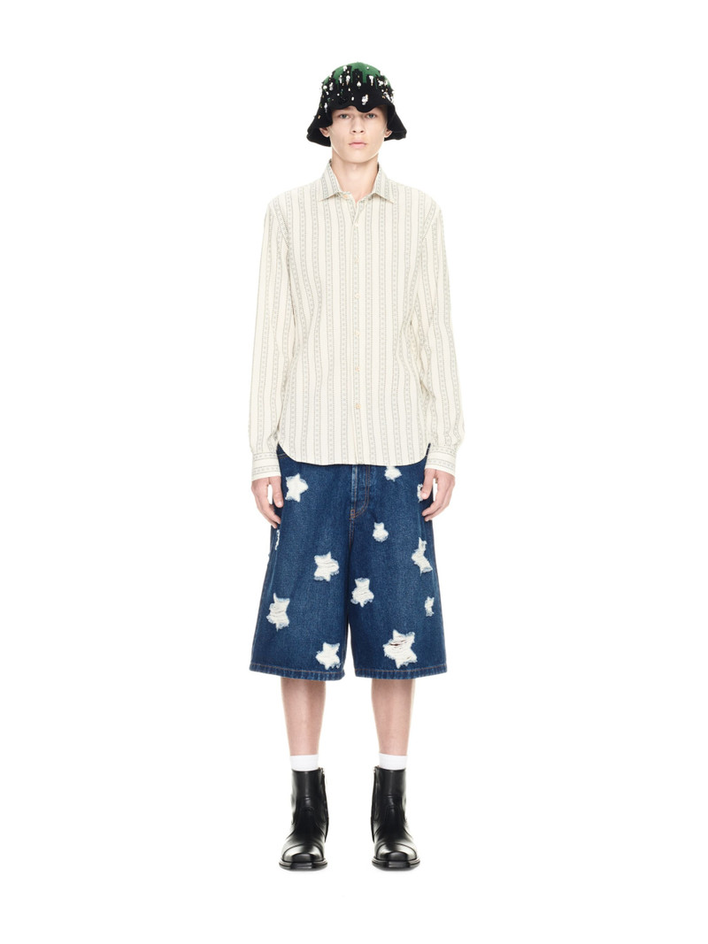 Off-White Stars Denim Shorts outlook
