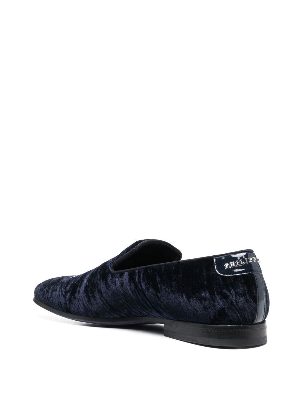 Skull Bones velvet loafers - 3