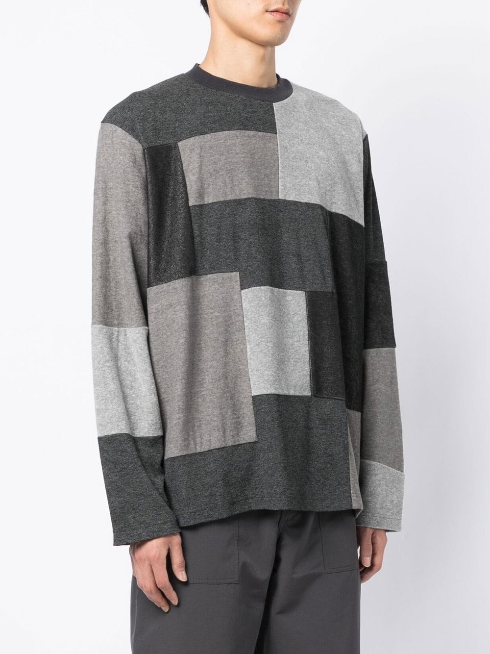 colour-block crew neck sweatshirt - 3