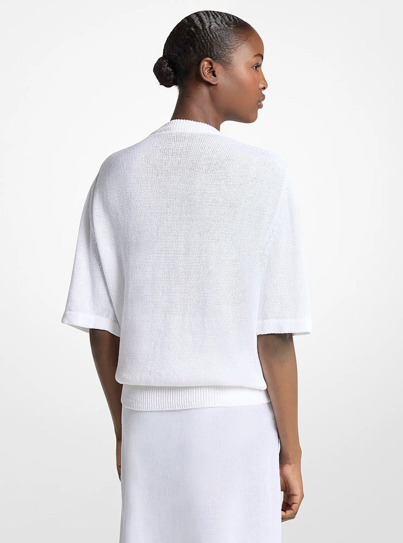 MICHAEL KORS COLLECTION Linen and Cotton T-Shirt outlook