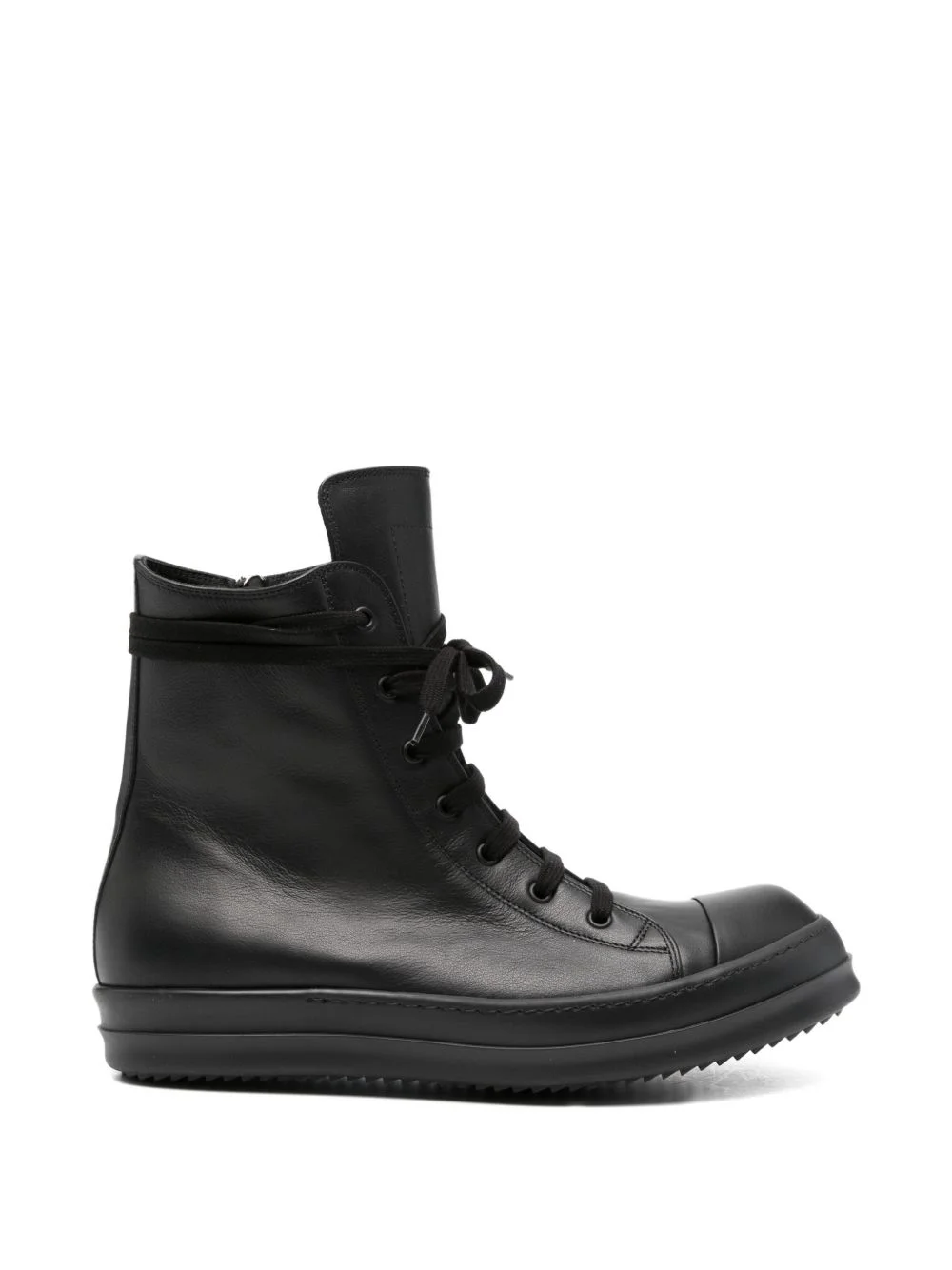 lace-up leather sneakers - 1