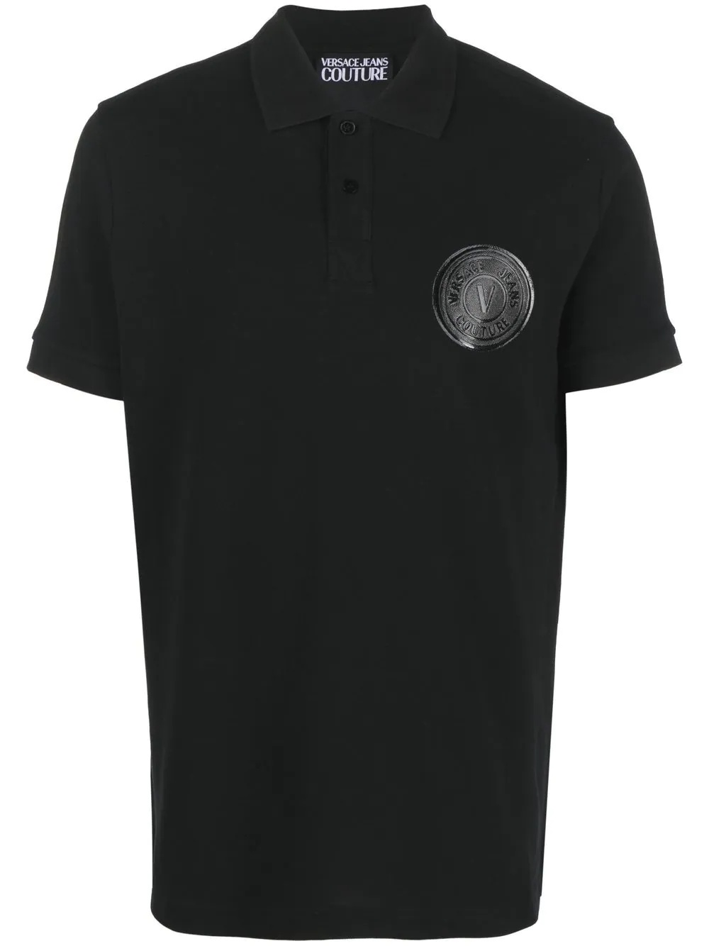 chest logo-print polo shirt - 1