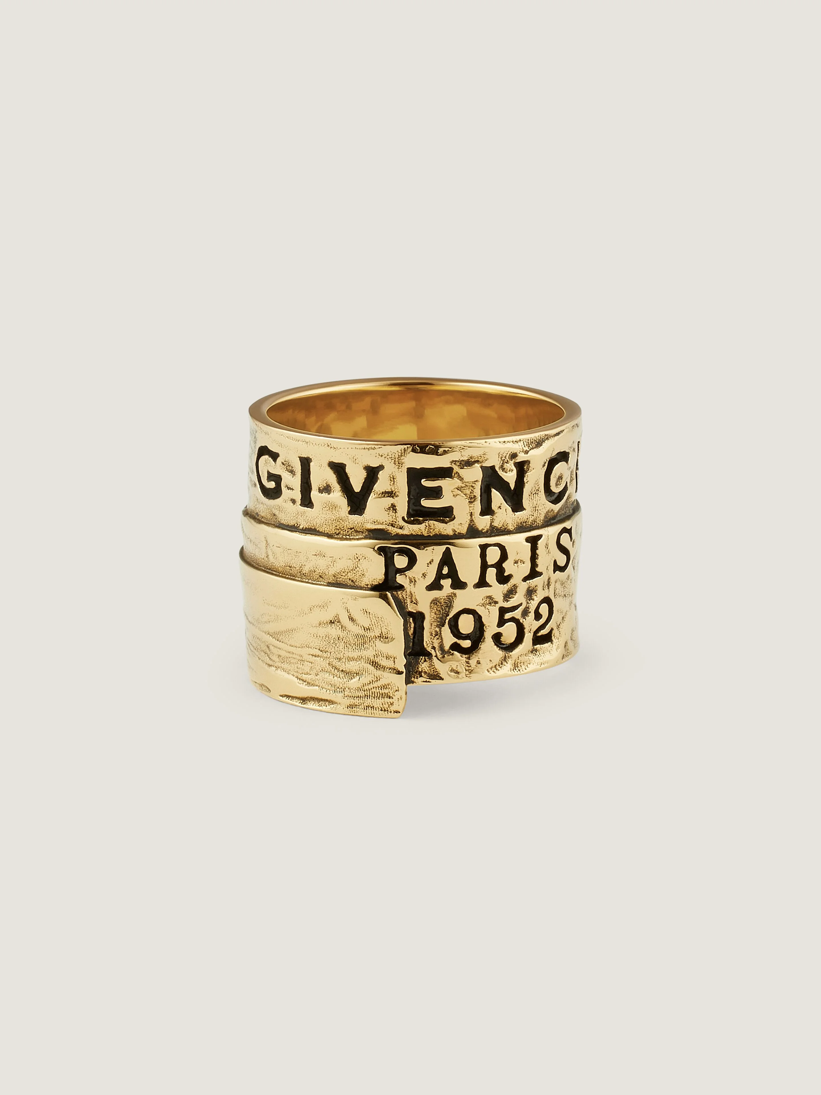 GIVENCHY TAPE RING IN METAL AND ENAMEL - 1