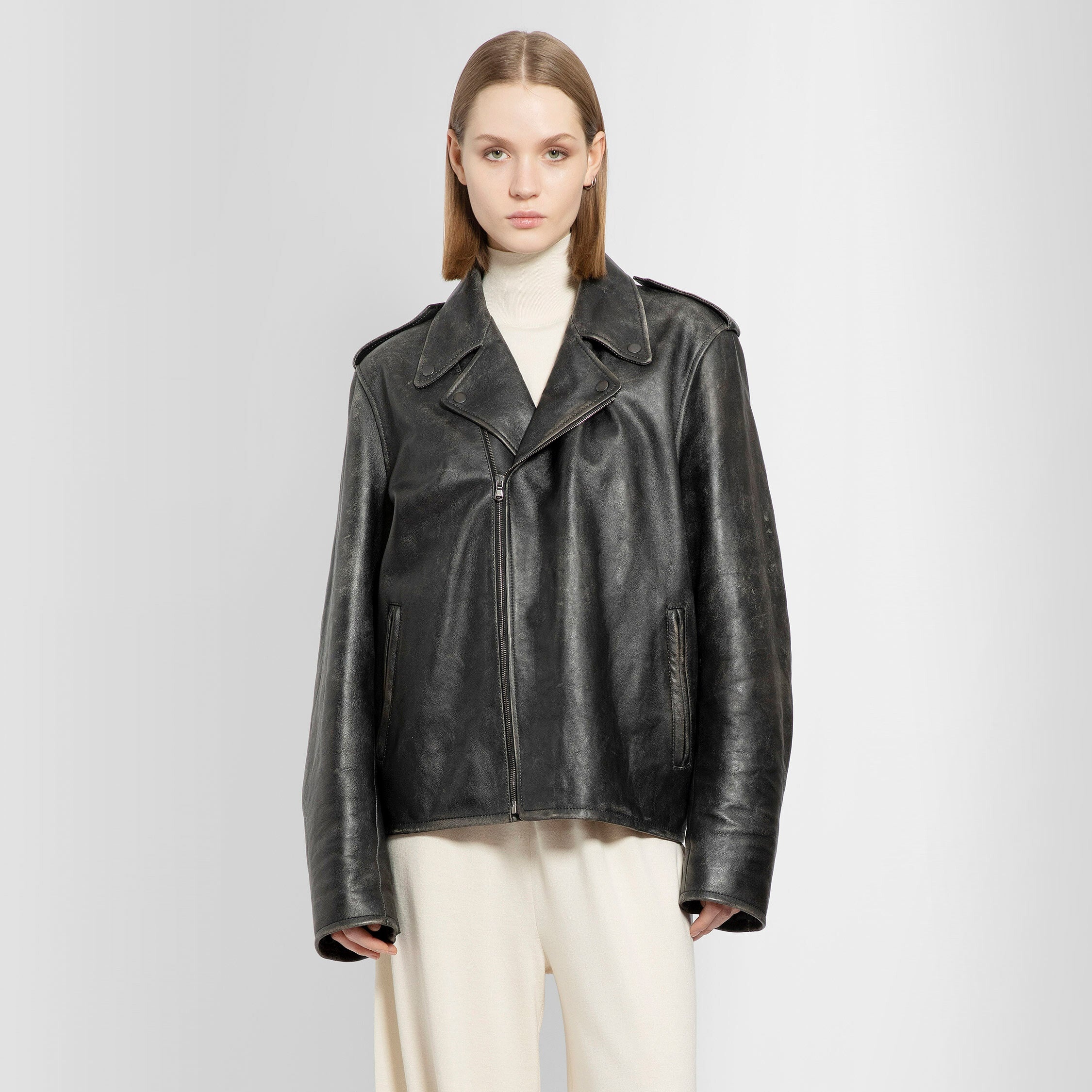 THE ROW WOMAN BLACK LEATHER JACKETS - 6