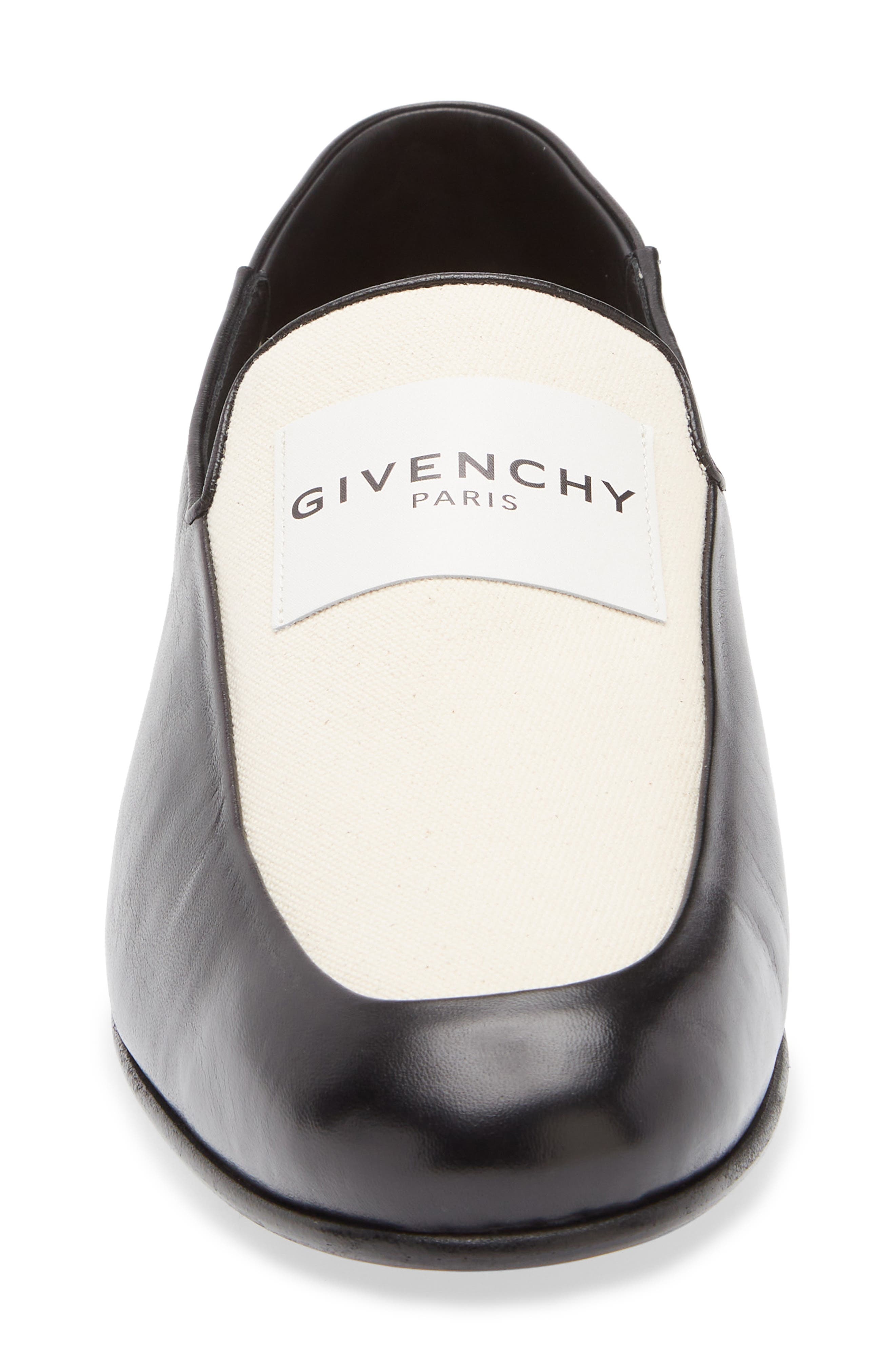 Givenchy Logo Label Convertible Loafer in Black/Natural at Nordstrom - 4