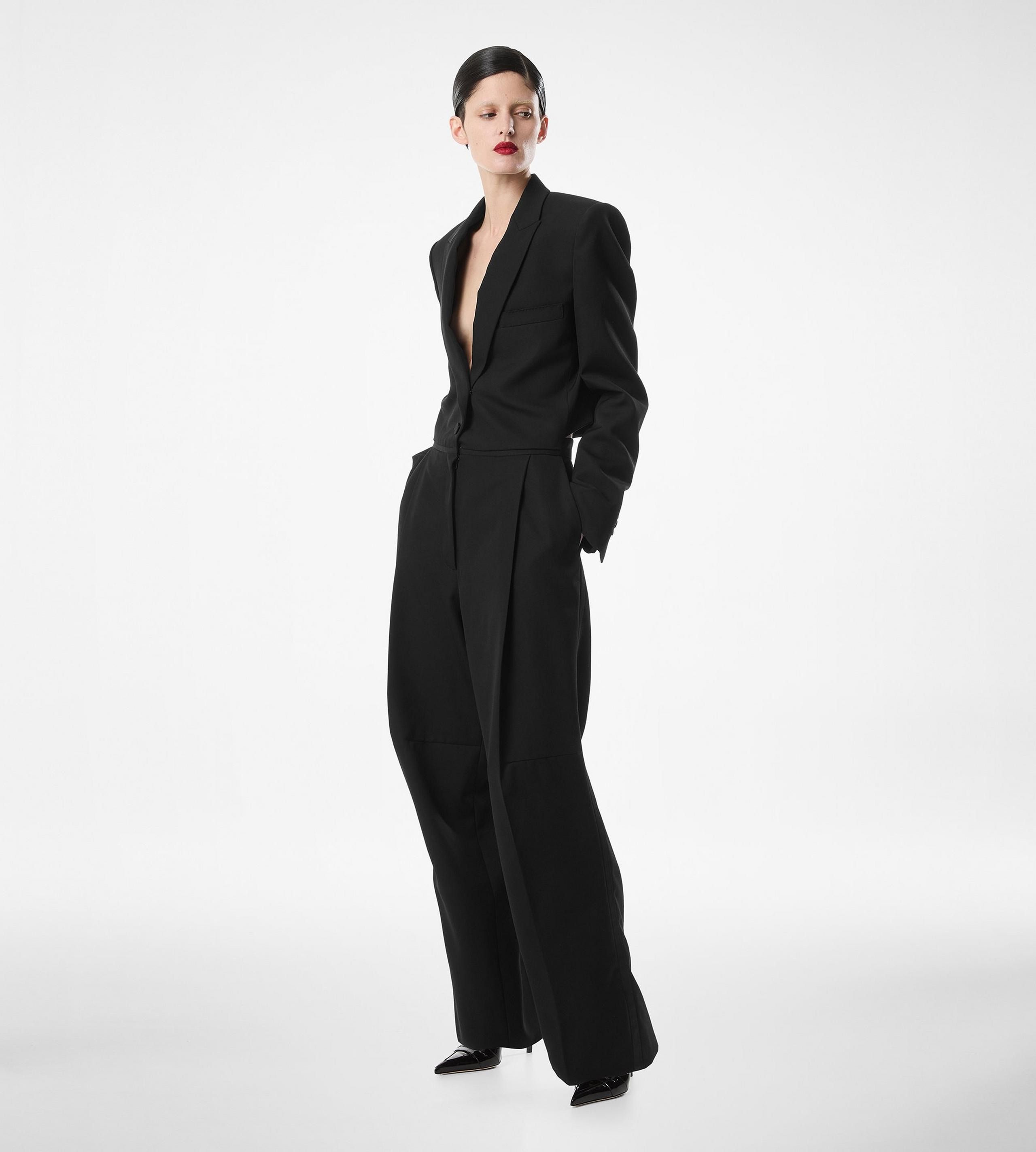 SHARP WOOL TUXEDO JUMPSUIT - 3