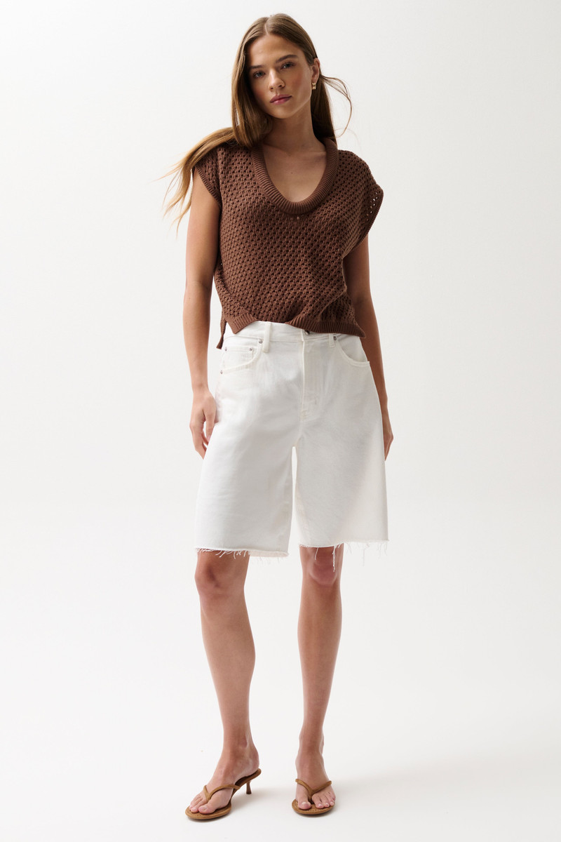 NOLAN RELAXED STRAIGHT CUT OFF - PAPER WHITE 1