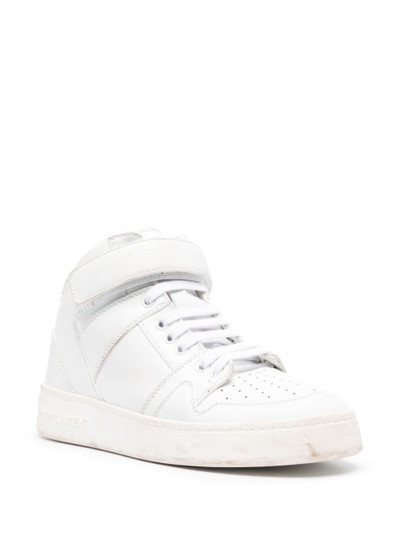 SAINT LAURENT Lax distressed leather sneakers outlook