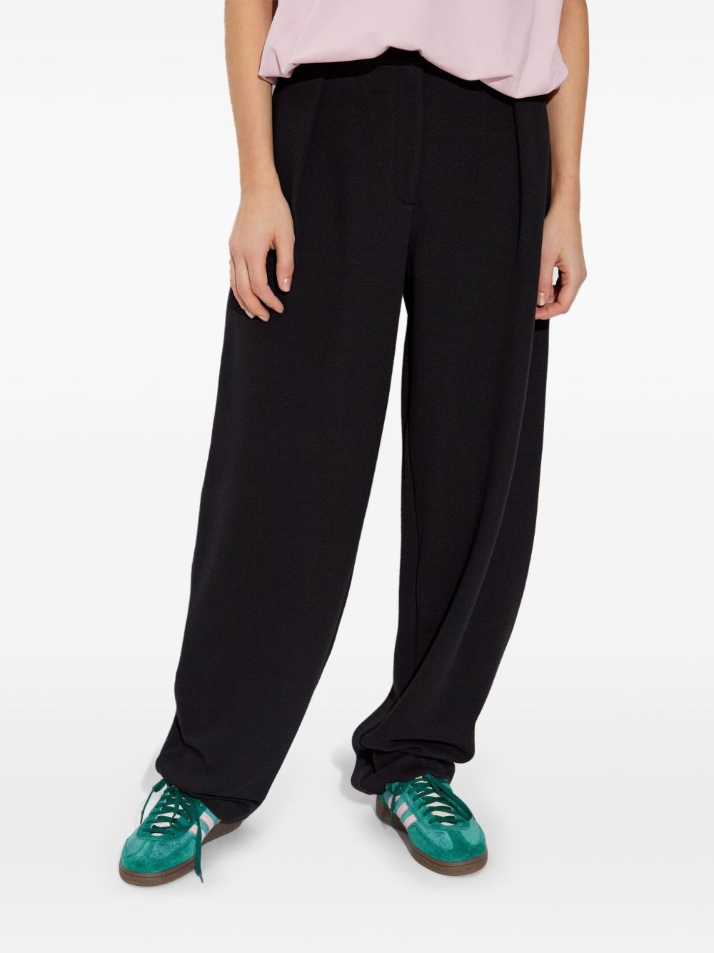 dart-embellished jacquard trousers - 3