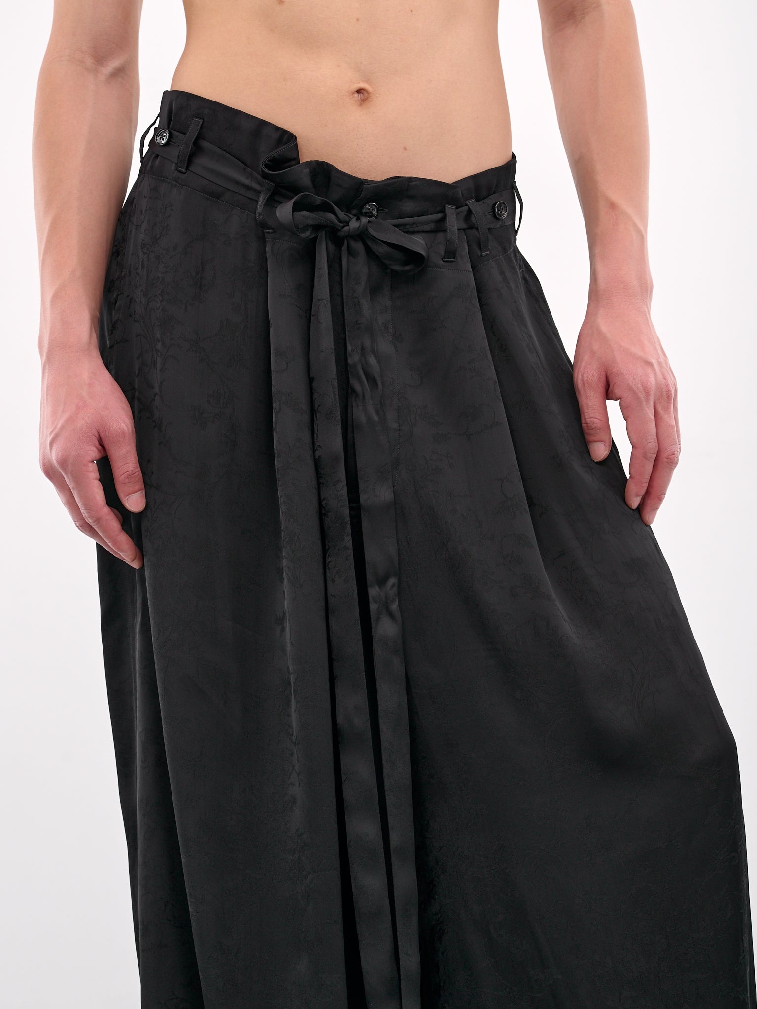 Drawstring Wide Leg Trousers - 4