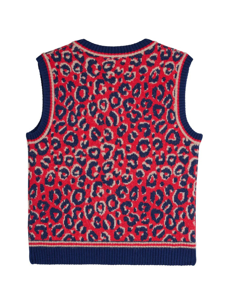 WALES BONNER x Adidas animal-print V-neck vest outlook