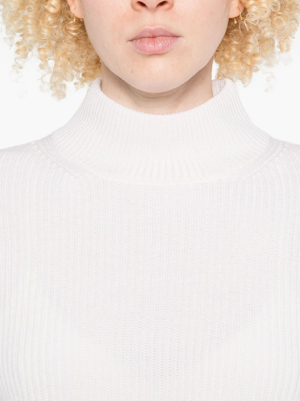ribbed mock-neck sweater - 5