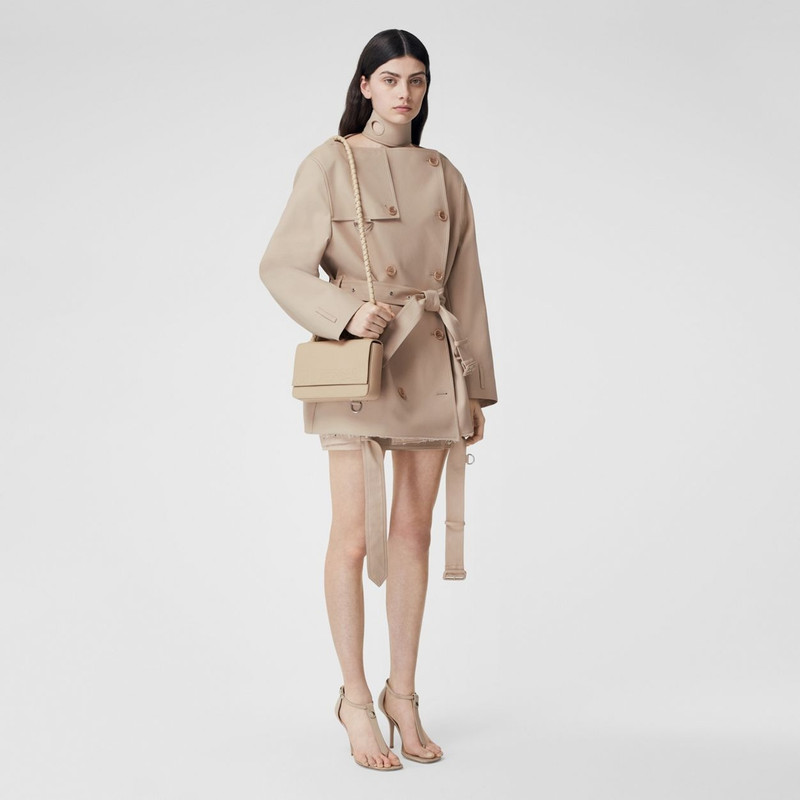 Embossed Slogan Leather Crossbody Bag 7