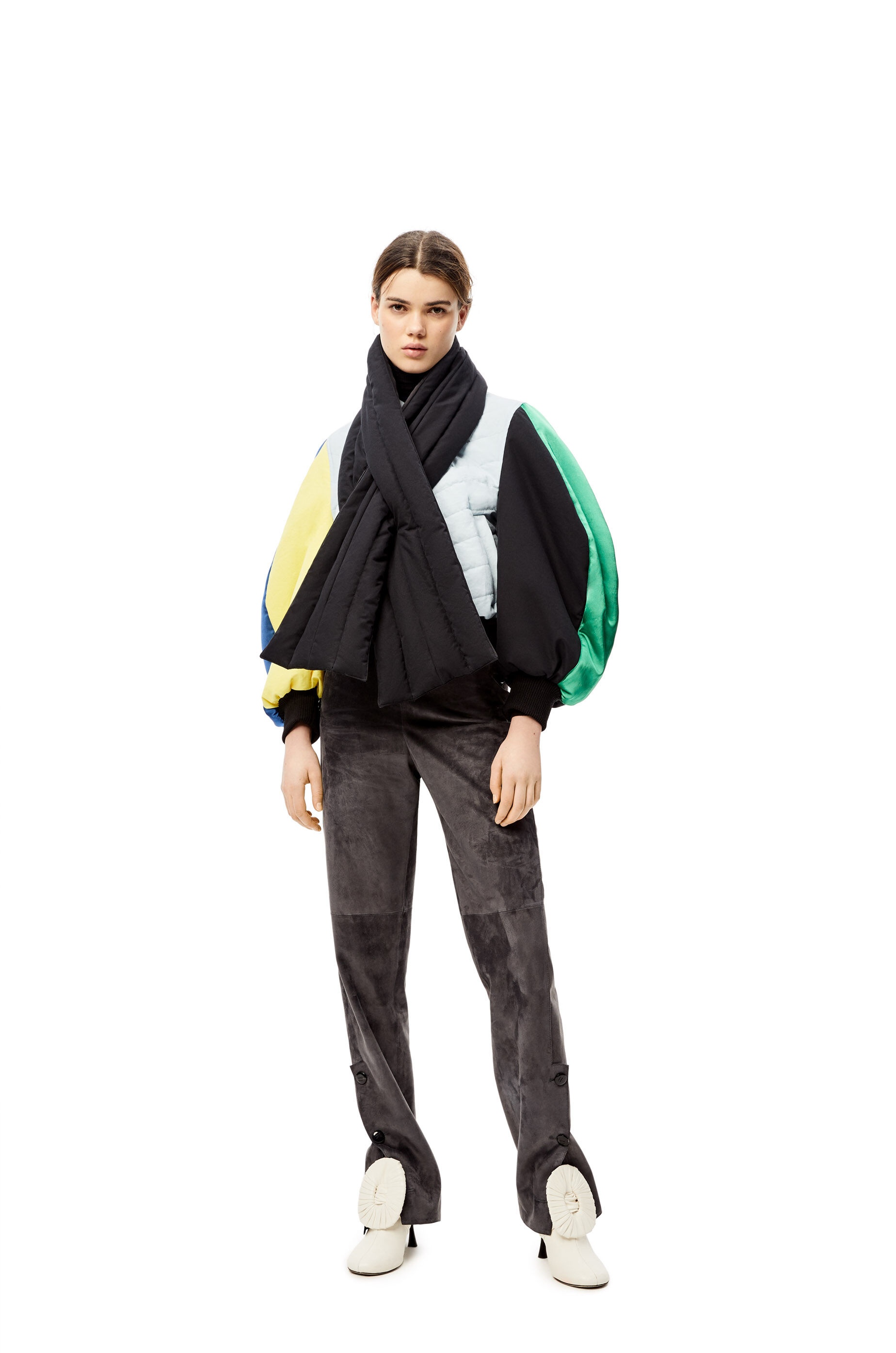 Circular sleeve bomber jacket in cotton - 2