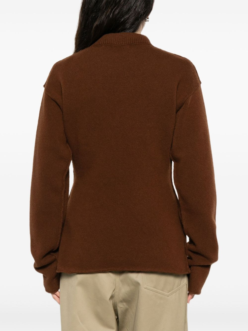 round-neck wool sweater - 4