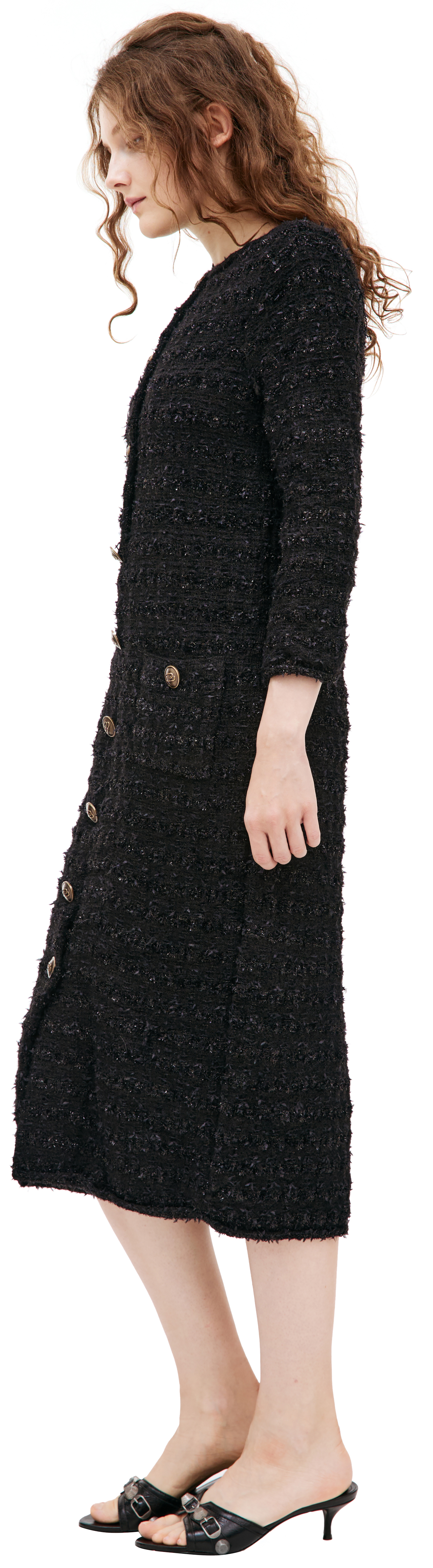 BLACK TWEED DRESS - 2
