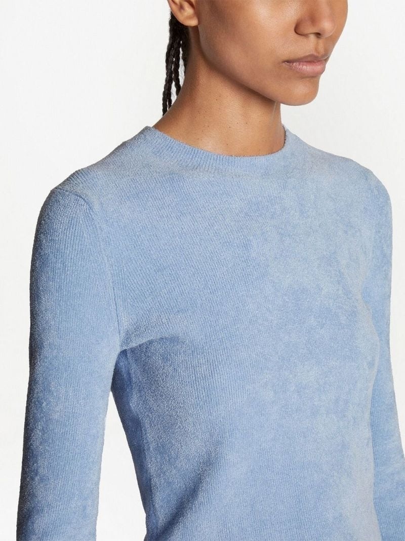 cropped chenille jumper - 5