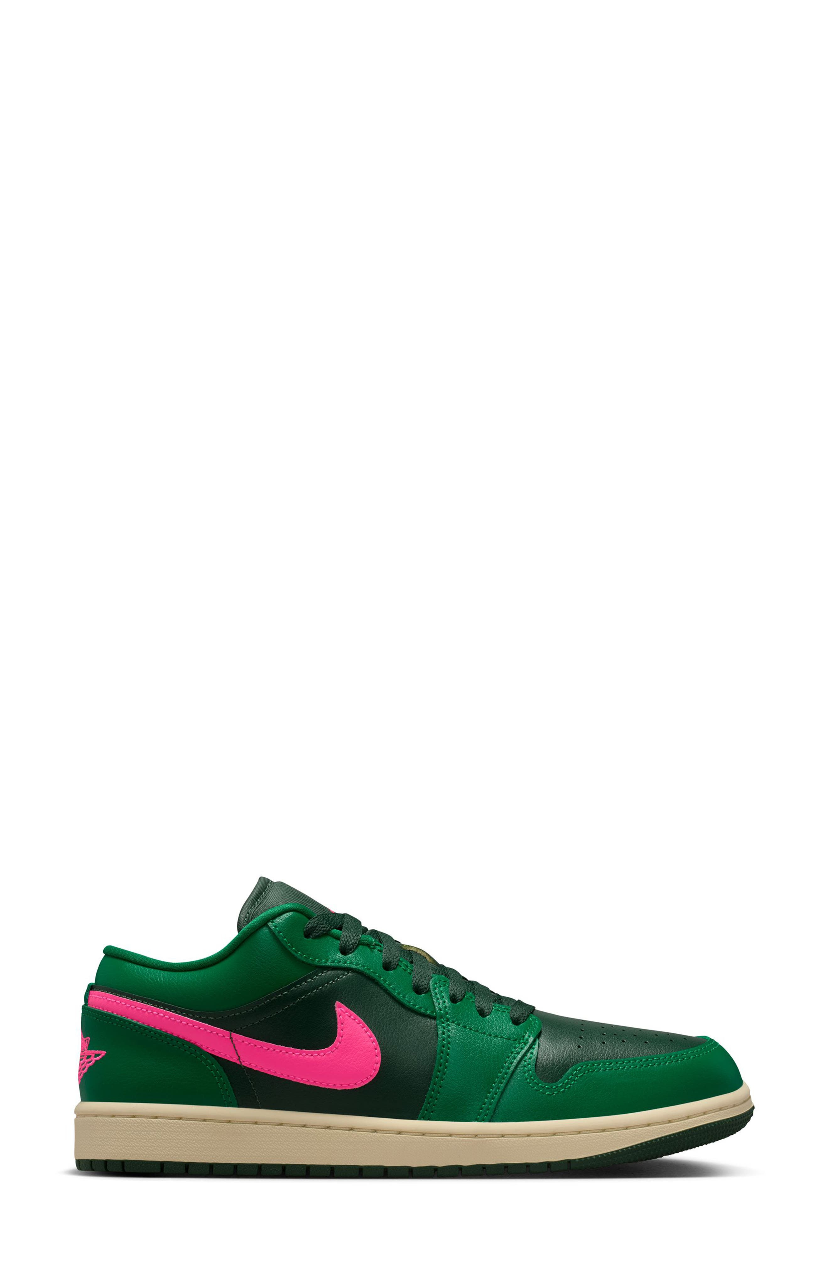 Air Jordan 1 Low Sneaker in Malachite/Fir/Pink Blast at Nordstrom - 2