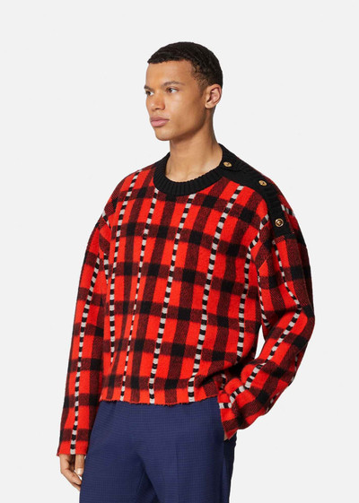 VERSACE Tartan Wool Sweater outlook