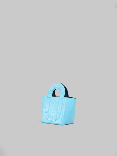 Marni TURQUOISE LEATHER SWEEDY SMALL TOTE BAG outlook